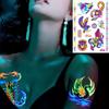 S.A.V.I Neon Temporary Tattoos, Glow UV Neon Body Face Animal Tattoo, Scorpion, Lion, Tiger, Wolf, Armband, Tattoos Flash Fake Waterproof Tattoo St
