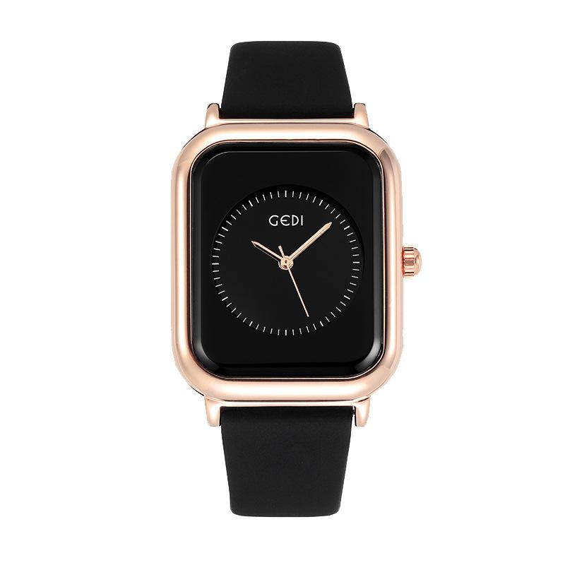 Stylish Jelly Color Student Watch Simple Silicone Small Square Plate Watch Quartz Waterproof Women'S Watch