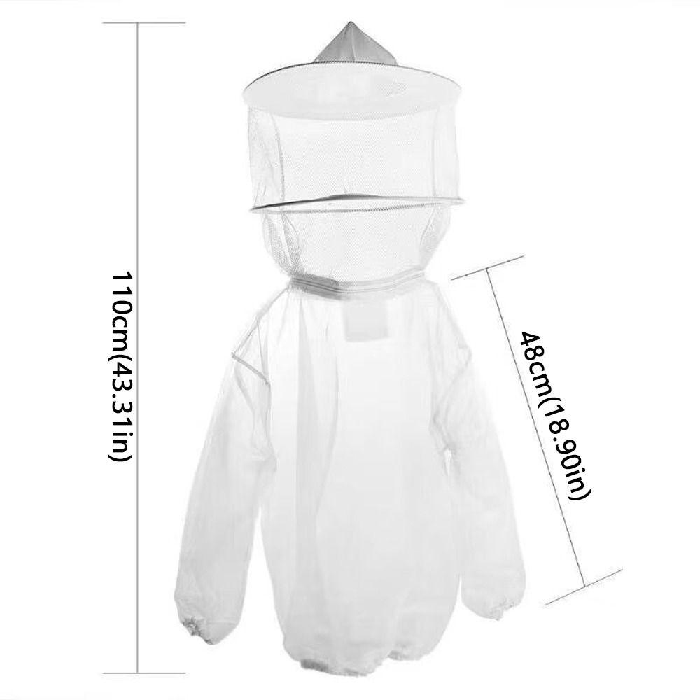Combinaison d'apiculture respirante Blouse en maille Partie supérieure du corps Veste d'apiculteur Résistante à l'usure Voile à capuche Vêtements d'apiculteur Apiculture