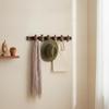 Coat Hook Rail with Sliding Hooks Decorative Wall Stylish for Entryway