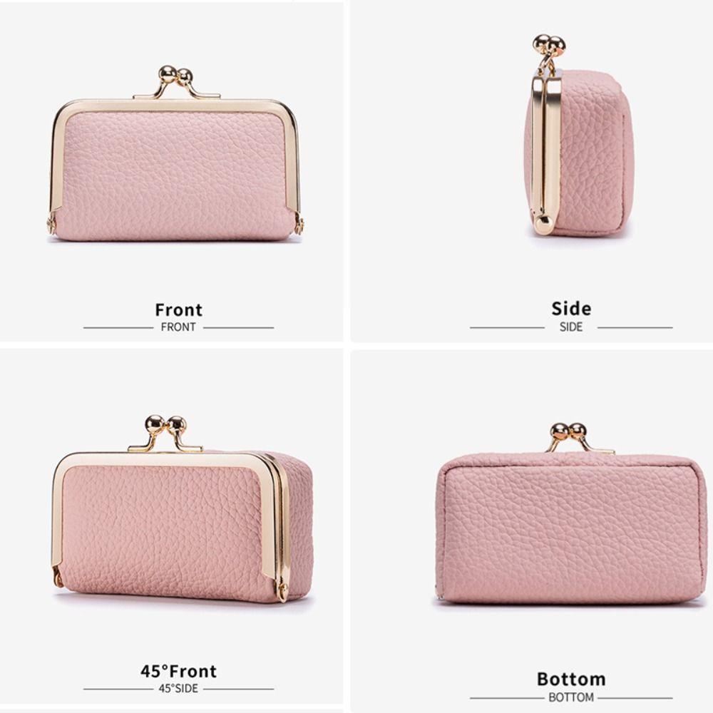 Avec Miroir de Maquillage Sac à Bijoux en Cuir Portable Fermeture Baiser Porte-Monnaie Sac à Maquillage Rangement pour Bijoux