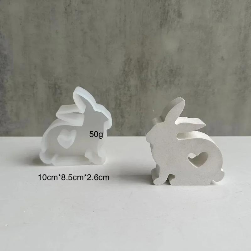 Cute Geometry  Animal Heart Rabbit Silicone Decorative Mold Chocolate Fondant Baking Cake Resin Epoxy Candle Mold Solid