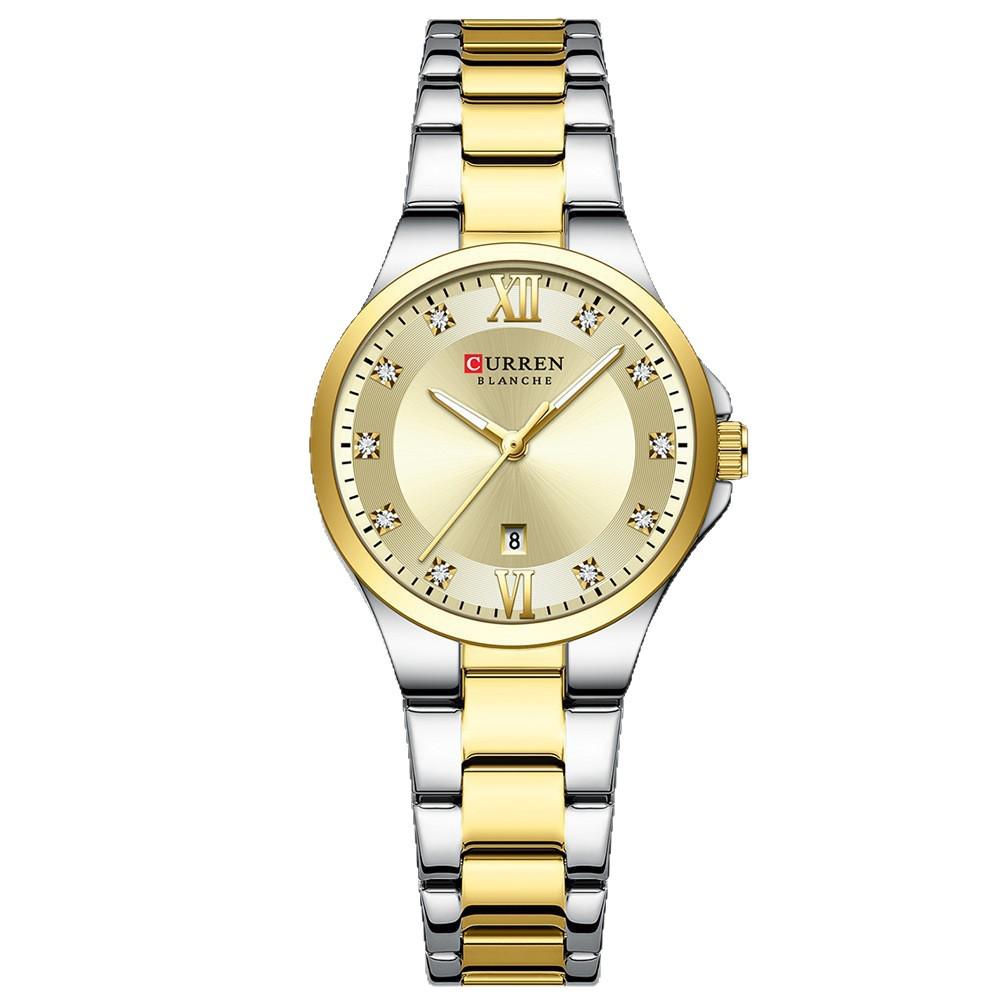 Orologio Curren 9107 da Donna alla Moda con Calendario e Cinturino in Acciaio Casual
