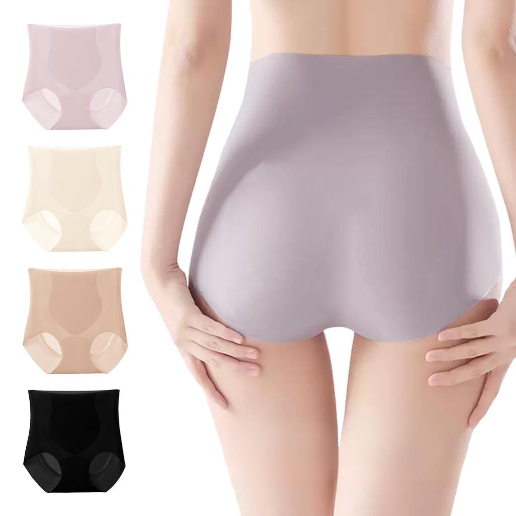 Veimia Seamless Solid Elastic Covers the and Comfortable Milky and Size 4-Pack Women's Panties, Color, Non-Slip, Shapewear, Butt-Shaping, All-Season,