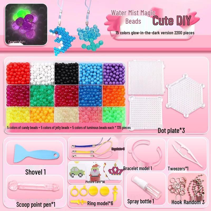 Magic Luminous Water Mist Beads Set: DIY Educational Toy for Kids