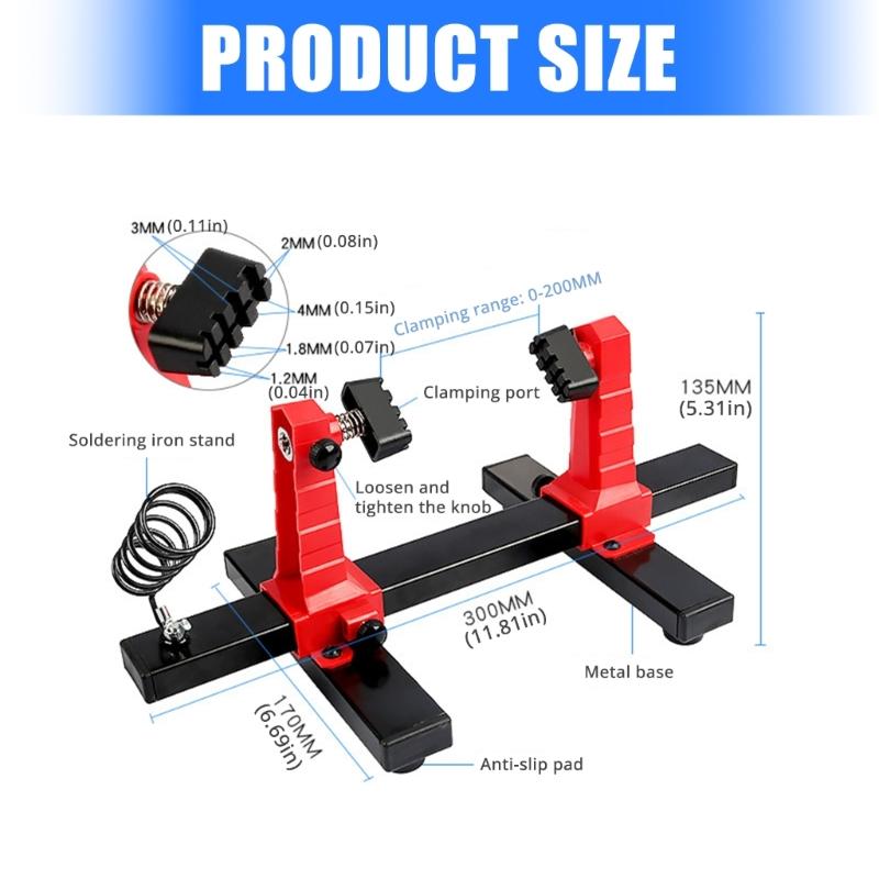 Adjustable Printed Circuit Board Holder Frame, PCB Holder Frame and Clamping for Phone Repair Soldering