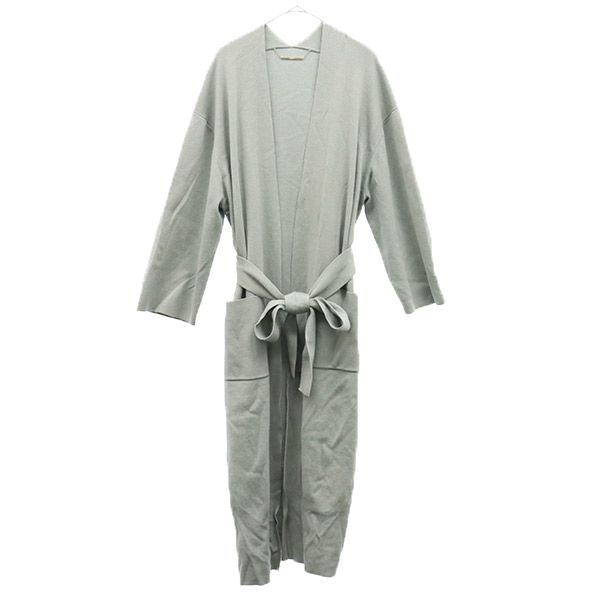 Mila Owen Long Sleeve Long Knit Cardigan Blue Gown Coat Women Used