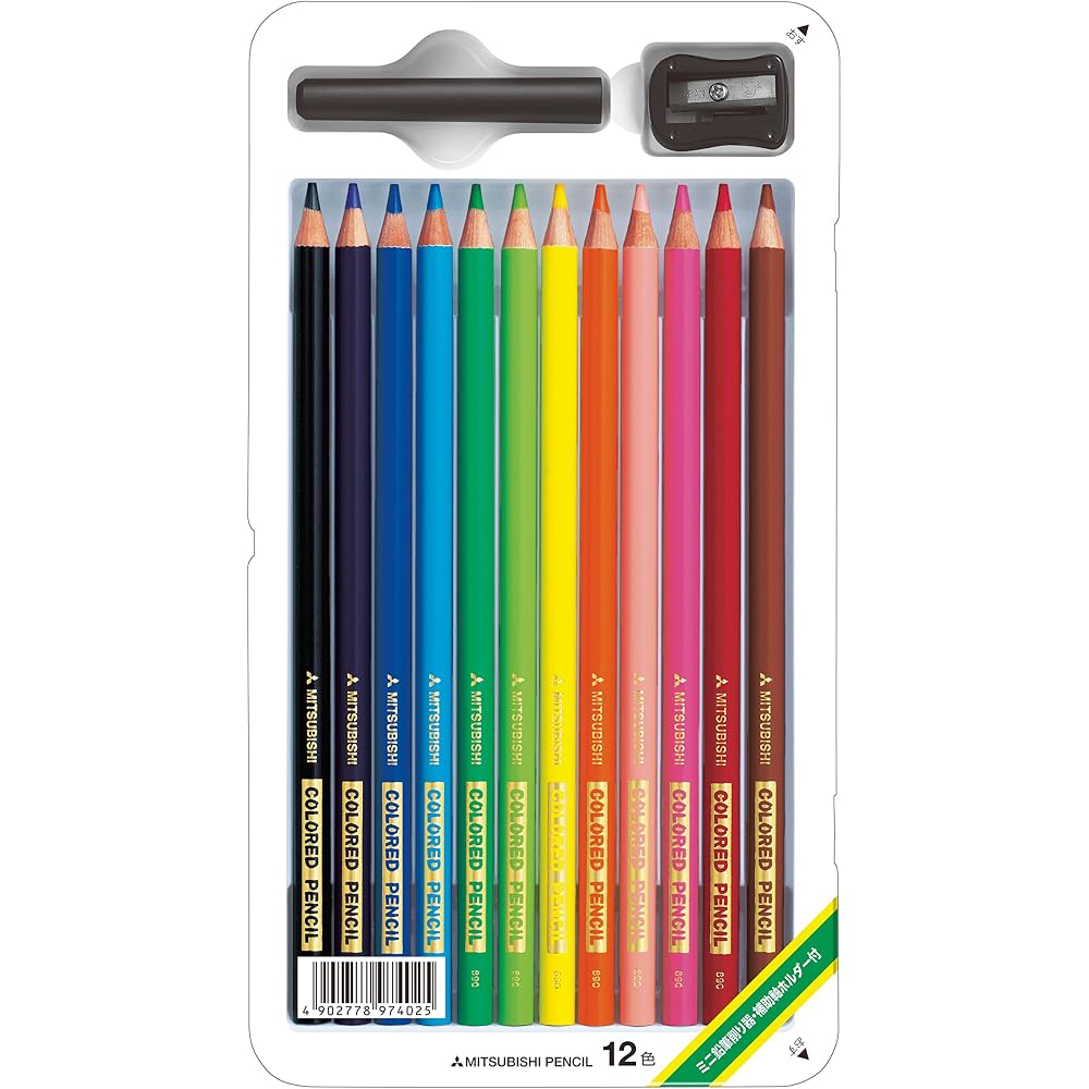 Mitsubishi Pencils, colored pencils, grade 890, standard, 12 colors, K89012CS