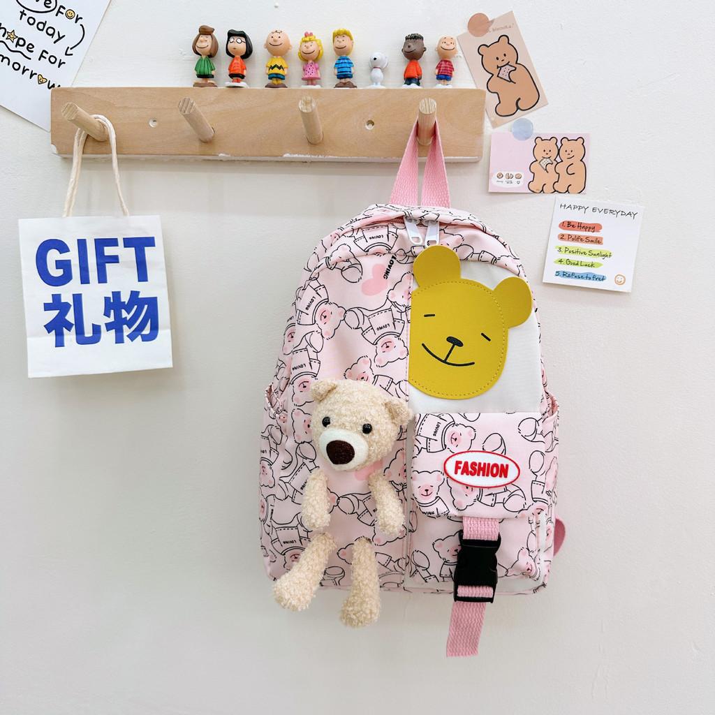 Adorable Colorful Nylon Kids Backpack For Preschool And Kindergarten Boys And Girls
