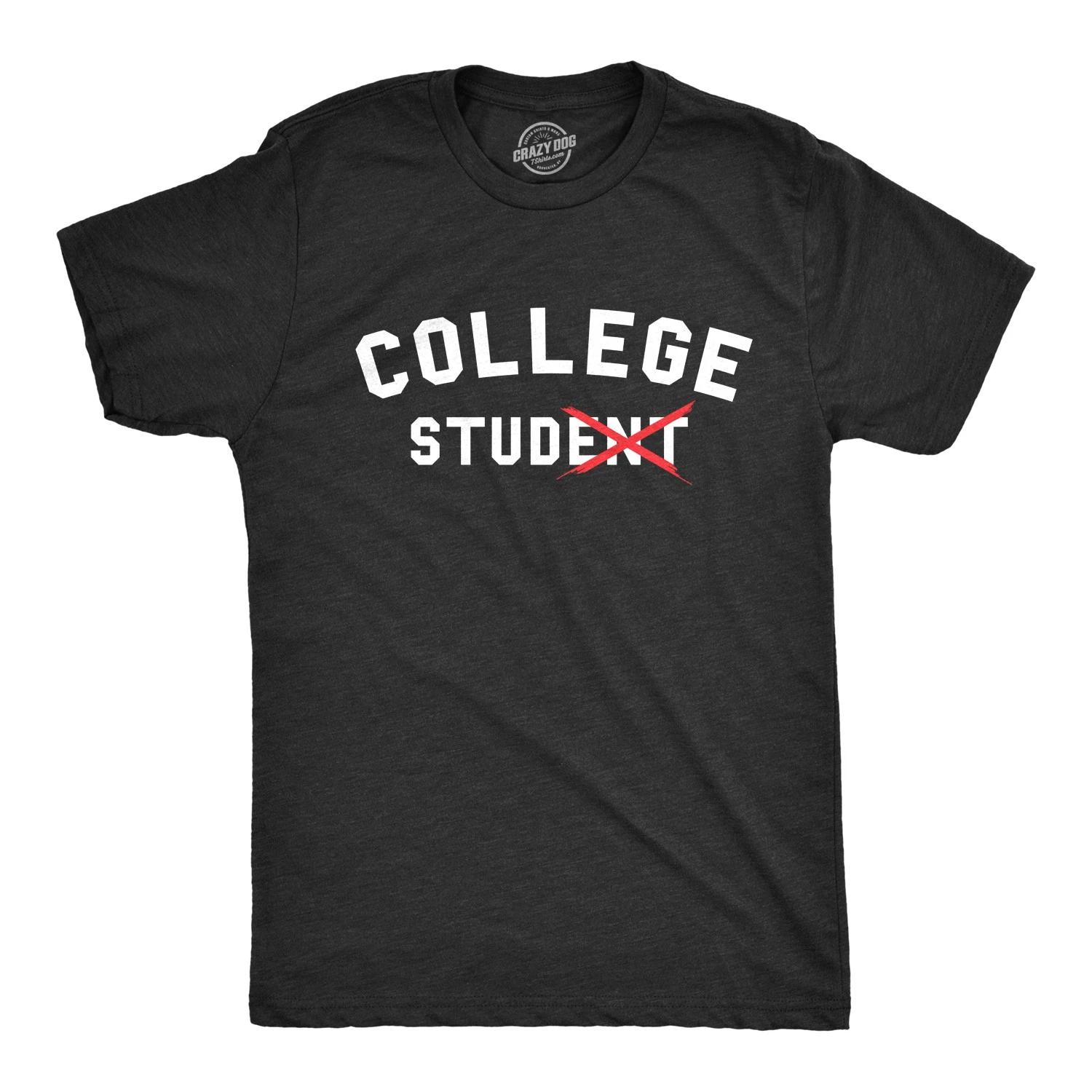 Mens College Stud T Shirt Funny Sarcastic Student Tee XXXL