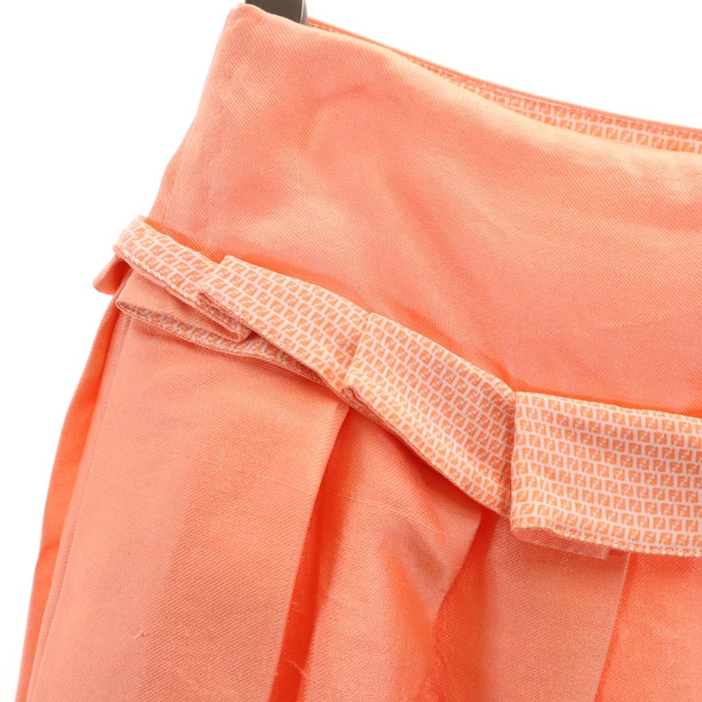 Fendi Simonetta Made In Italy Mini Length Pleated Skirt 10A Pink Kid's Used