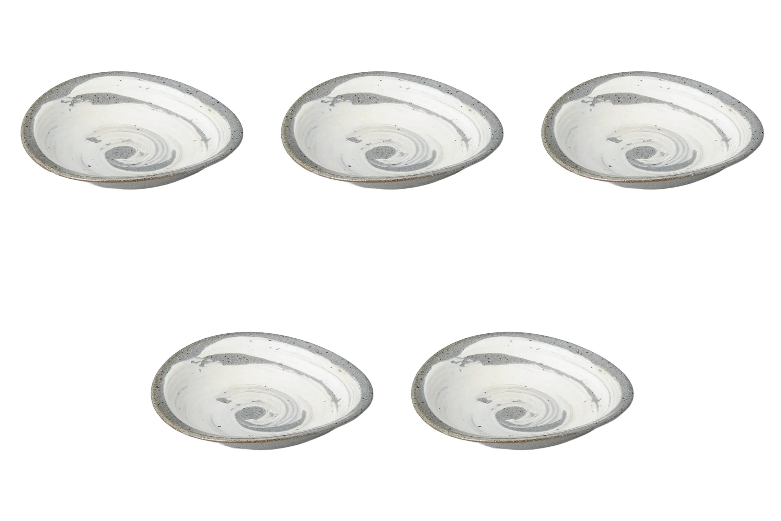 

Set of 5 Kohiki Brushed Oval Mukae x 15 x Mukae Setomonohonpo [16.2 3.8 cm]