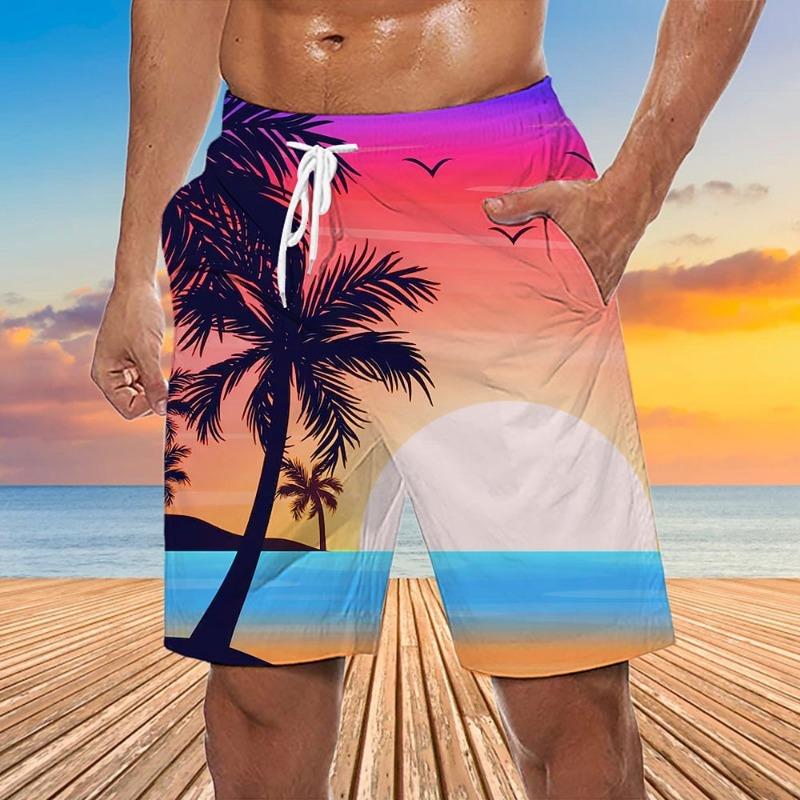 Men's Graphic Coconut Tree Swim Trunks Swim Shorts Board Shorts