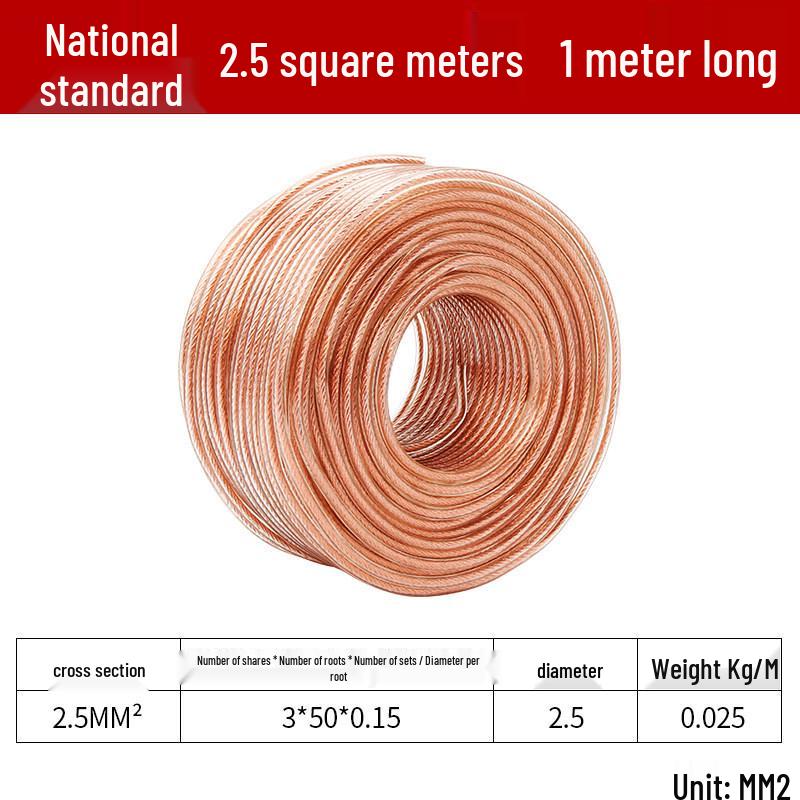Transparent Soft Copper Grounding Wire for High Voltage Lightning Rods - Purple Copper Stranded Welding Cable