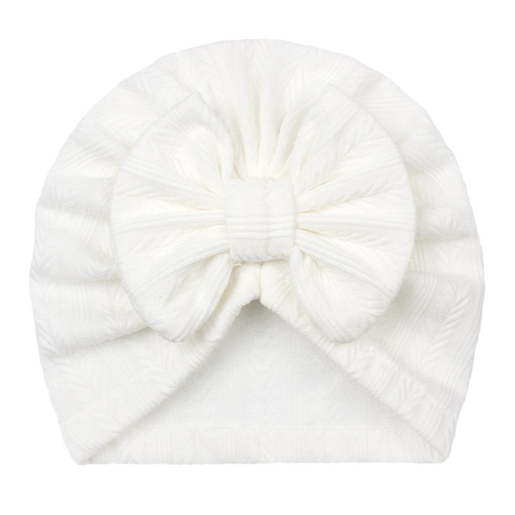 Hot Sale Solid Baby Bow Hat Headscarf Baby Toddler Newborn Hat Cap Girls Boy Head Cover