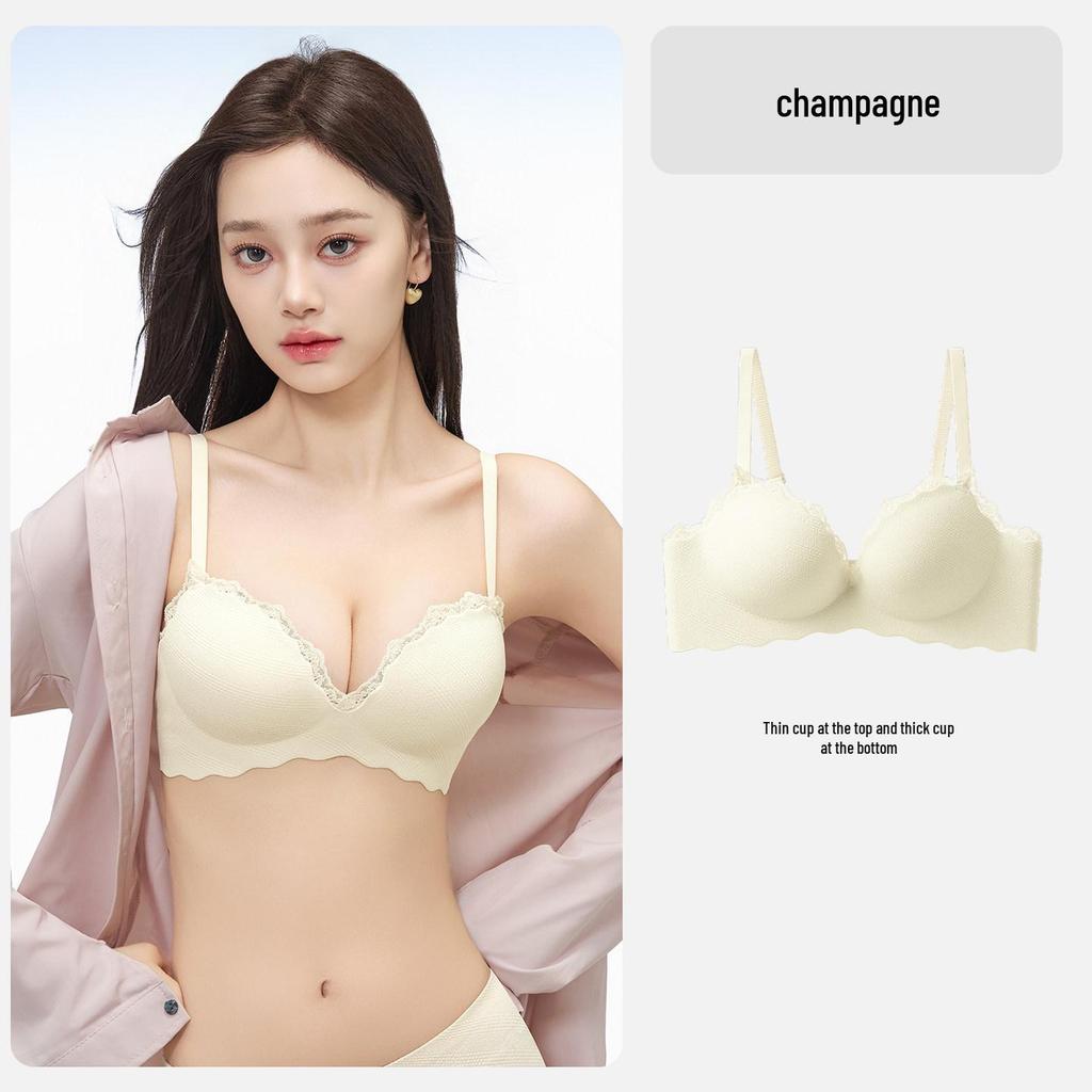 Women's Zodiac Year of the Horse 2026 Red Push-Up Wire-Free Bra with Wrap-Around Thin Straps