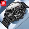 OLEVS Mens Watch Casual Fashion Date Moon Phase Quartz Wristwatches Waterproof Luminous Multifunctional Watches For Man 2949