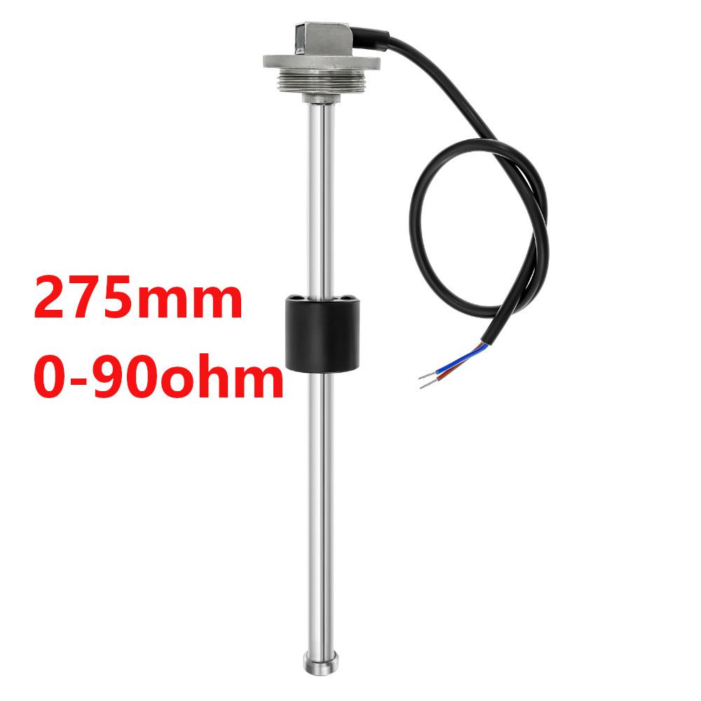 Customized Marine Boat Gauge 52MM Fuel Level Gauge 0-90 Ohm With Red LED For A3 A5 Liquid Level Sensor 150 200 225 250 275 500mm