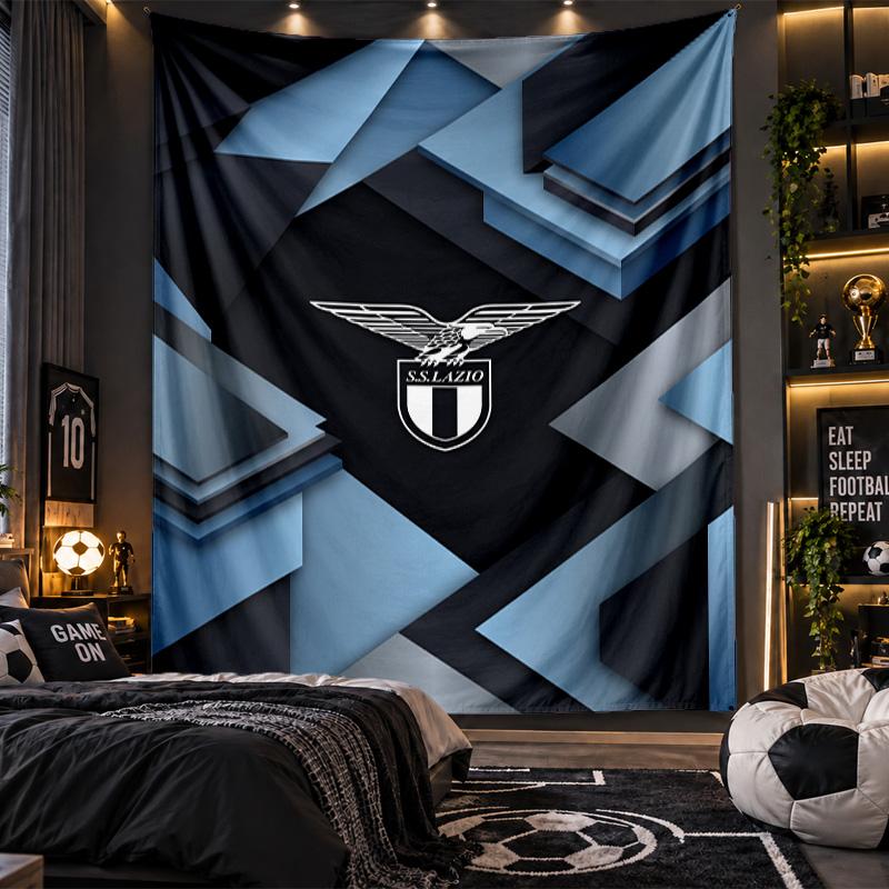 Wall Hanging Tapestry Lazio FC Print Cloth for Living Room Bedroom Home Decor