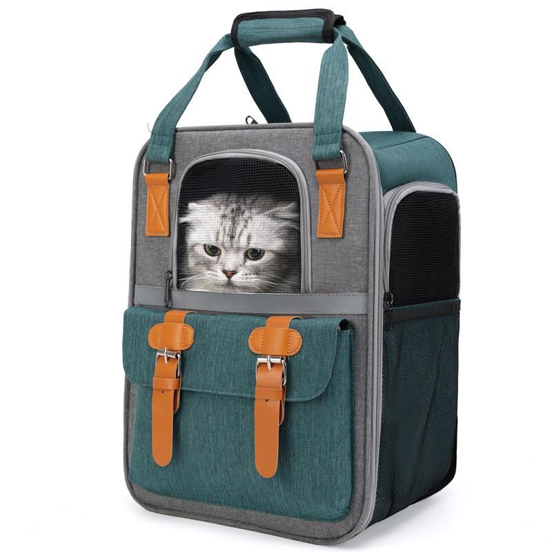 Dual-Shoulder Pet Carrier Backpack Cats Small Dogs - Durable Oxford Fabric With Grip Handle 13L Capacity 5-7kg Weight