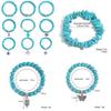 Fashionable Bohemian Ethnic Turquoise Beaded Bracelet Set For Women