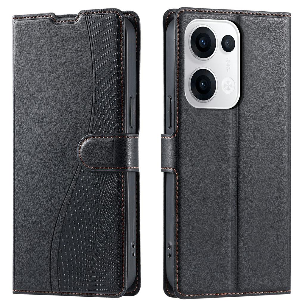 Dla Oppo Reno13 5G (Światowy) Etui z nadrukowanymi kropkami, z PU skóry, rozkładane etui na telefon z przegródką na karty, pasek