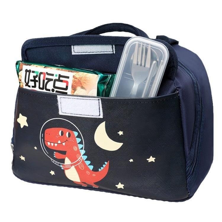 Kids Lunch Bag With Material And Big Storage For School Featuring Fun Cartoon Style