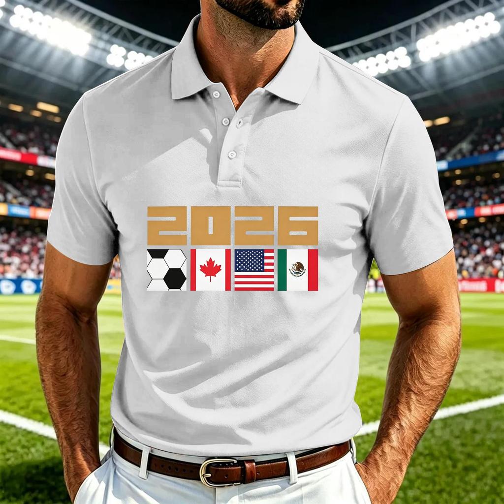 Men's Casual Soccer Print Quick Dry Lightweight Mesh Breathable Short Sleeve Crew Neck T-Shirt for Sports and Outdoor Activities