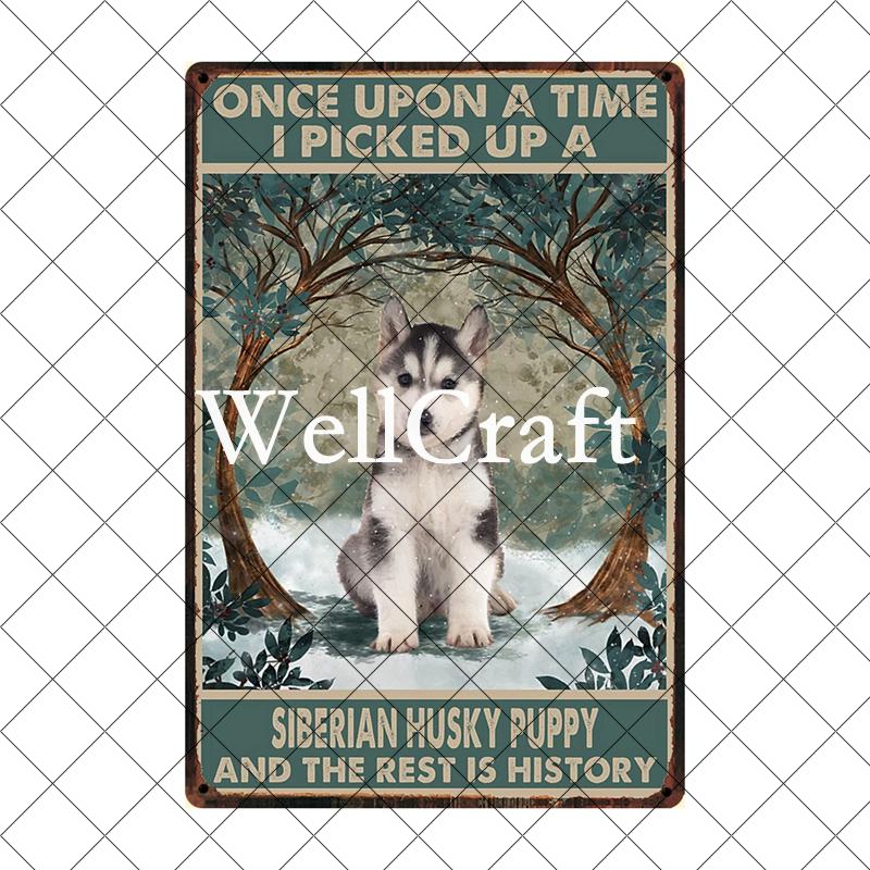 Wellcraft Pet Husky Dog Are Your Friend Wine Cafe Bath Shop Art Metal Tin Sign Wall Poster Iron Painting Pub D CM