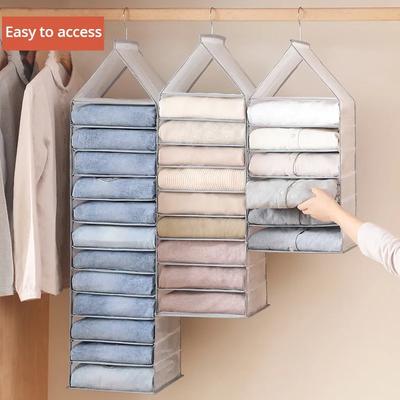 1pc Wardrobe Hanging Storage Bag Cabinet Organizer for Pants Socks T-Shirt Underwear Organizer Hanging Wardrobe Organization