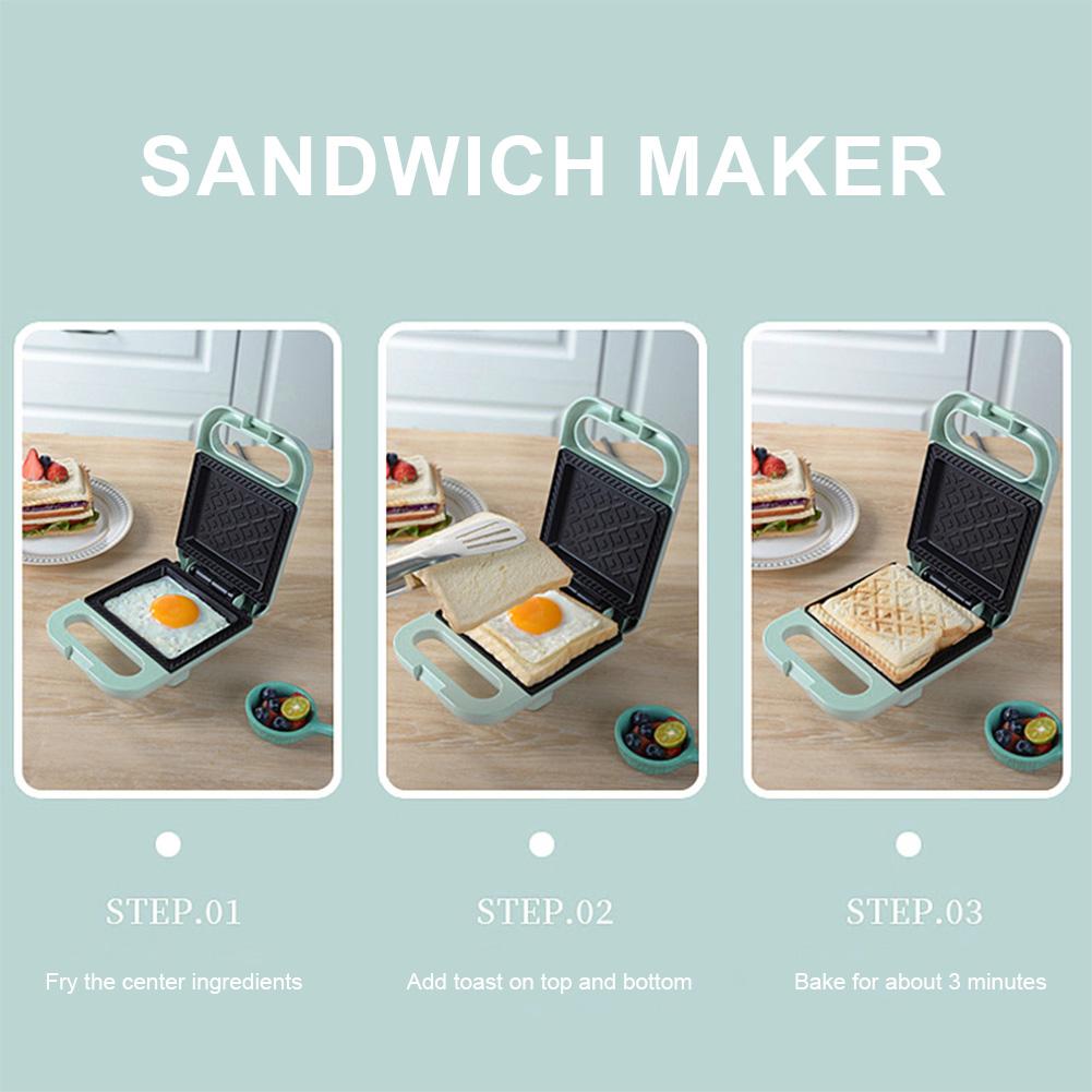 Elektrischer Sandwichmaker mit Antihaftbeschichtung, tragbare Küchenmaschine für müheloses Frühstück und Snackzubereitung