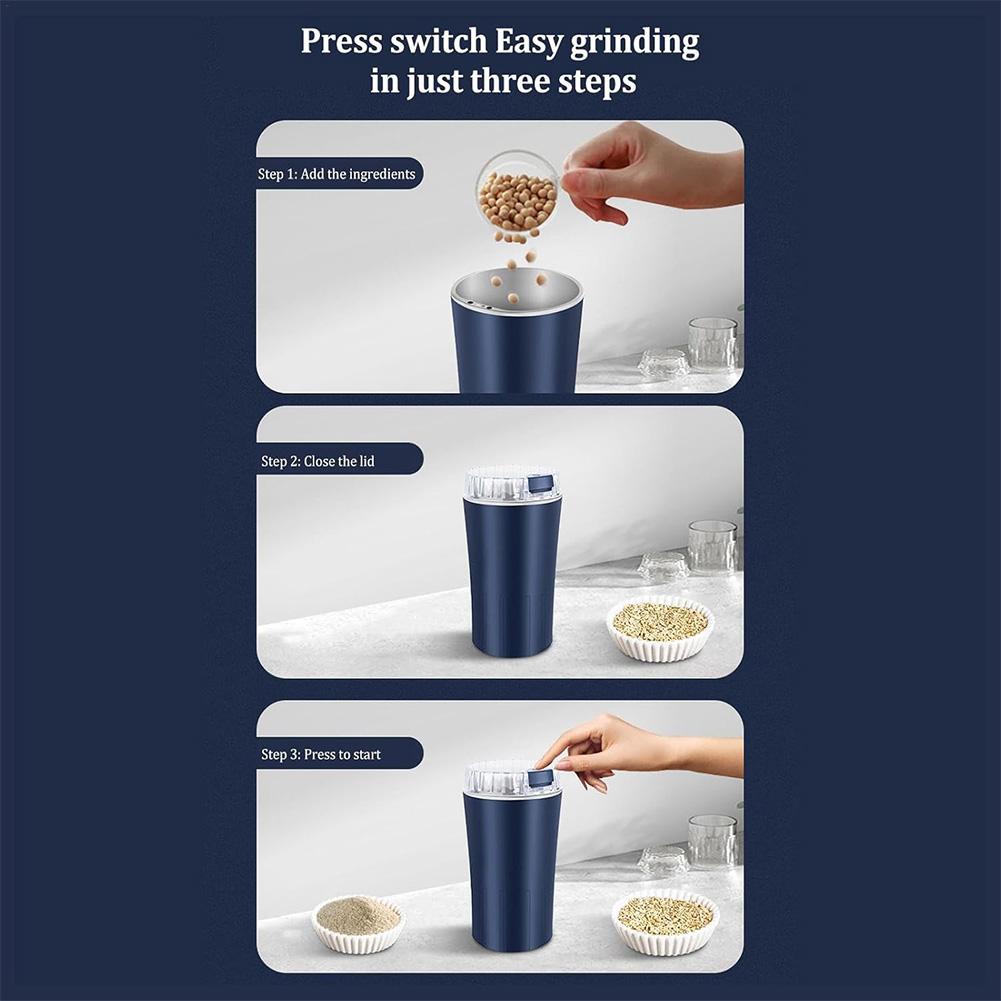 Electric Grinder One Touch Coffee Grinder Stainless Steel Small Portable Grinder Coffee Bean Grinder for Espresso