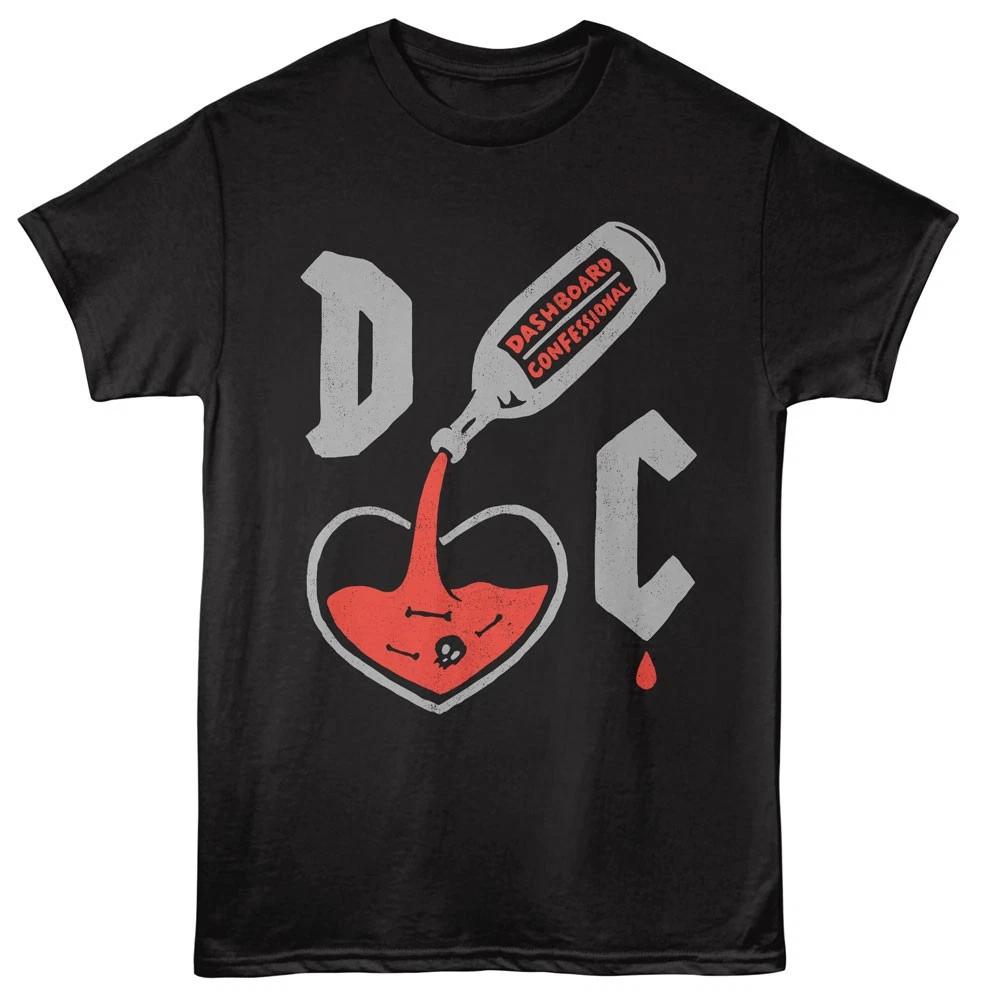 Dashboard Confessional American Emo Band Liquid Heart Tear Drop Men s T shirt 2XL