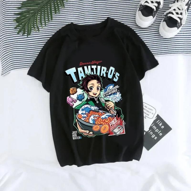 Japanese Anime Demon Slayer T Shirt Women Kimetsu No Yaiba Nezuko Tshirt Unisex Tanjirou Kamado Graphic Tee Shirt Female T-shirt