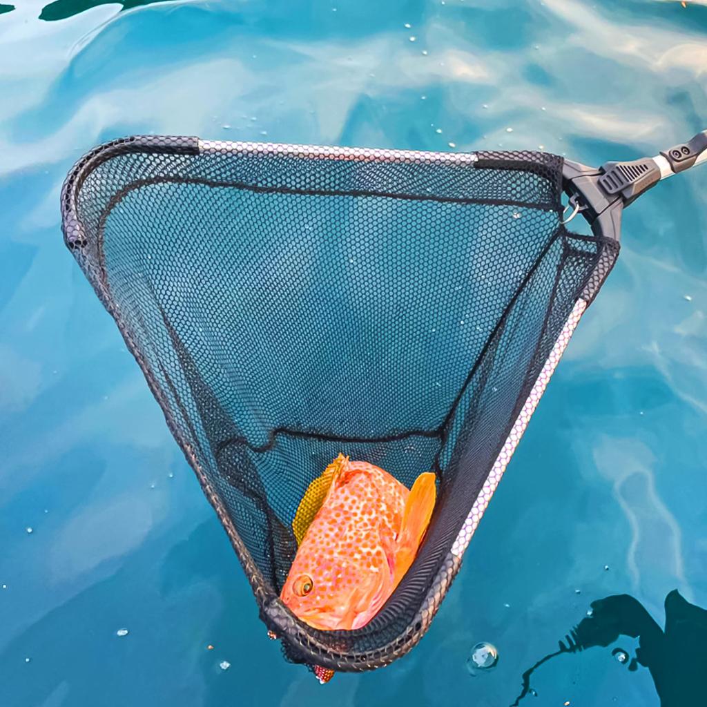 Dress Folding Landing Net 100 Fishing Fish Catching Cat Fish Catching Rubber Shrimp Fishing Lightweight - Net, Net, Net, Net, Net, Gear, Extendable,