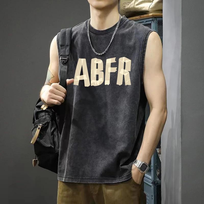 Herren Ärmellose Weste Retro Retro Streetwear Flachdruck Blau Fächer Kaktus Wüste Sonnenschein Baumwolle Sommer Motorradkultur