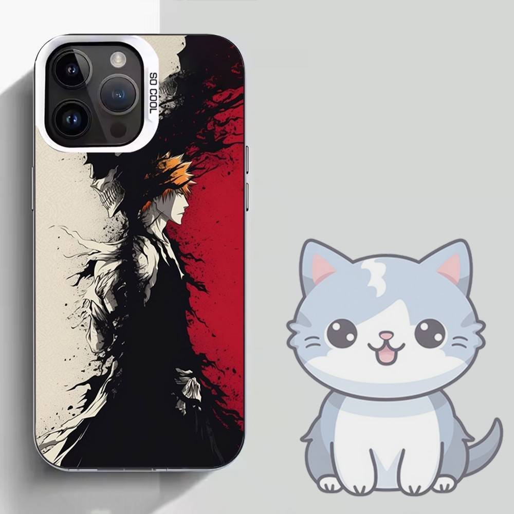 

Anime I-Ichigo K-Kurosaki Phone Case For iPhone 16,15,14,13,12,11,Mini,Pro,SE,MAX White Matte Shockproof Cover iPhone11PROMAX