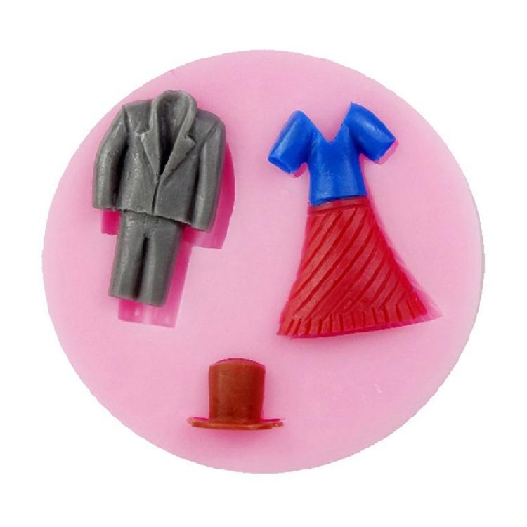 Silicone Mold Chocolate Hats Clothes Fondant Cake Candy Soap Moulds for Decor
