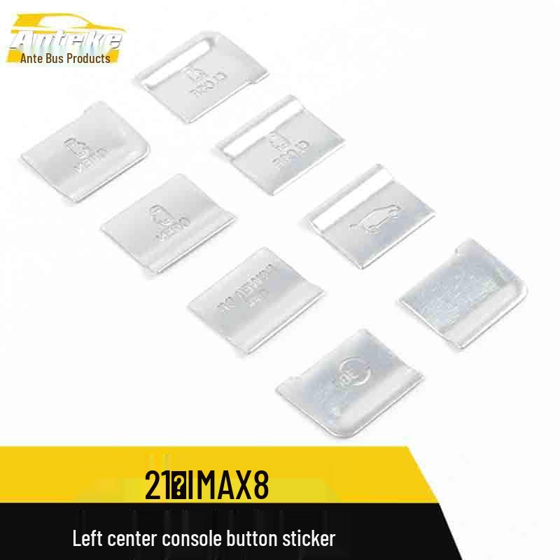 IMAX8 Aluminum Alloy Headlight Control Button Sticker for Left Center Console (Fits 21 Models)