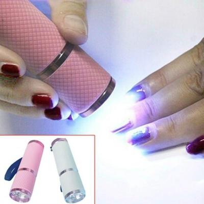 Luminous 9LED UV Purple Light Flashlight Portable Handheld Battery Type Fluorescent Agent Nail Check Purple Light