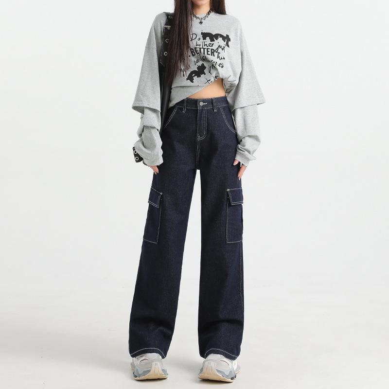 Super Soft Jeans Spring Work Clothes Wide-leg Jeans Women Spring Wide-leg Trousers Women Spring Work Clothes Women Spring