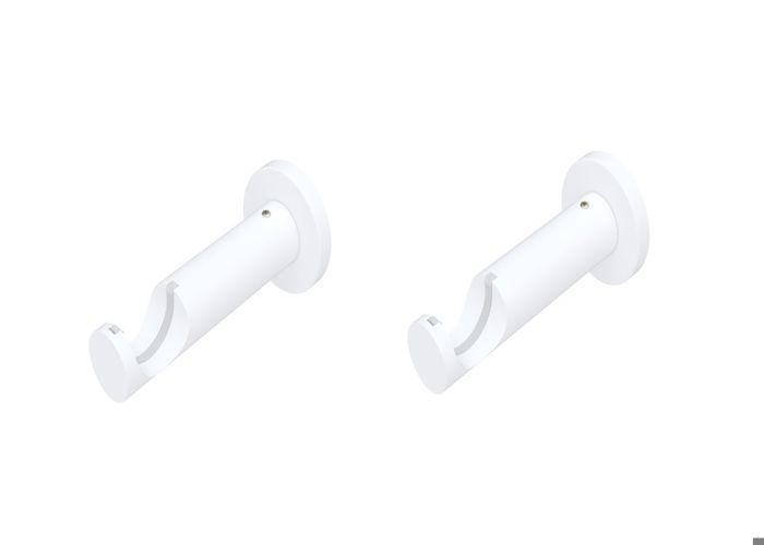 Support tringle - INSPIRE - MAYA - Lot de 2 - Blanc mat - 76mm D20