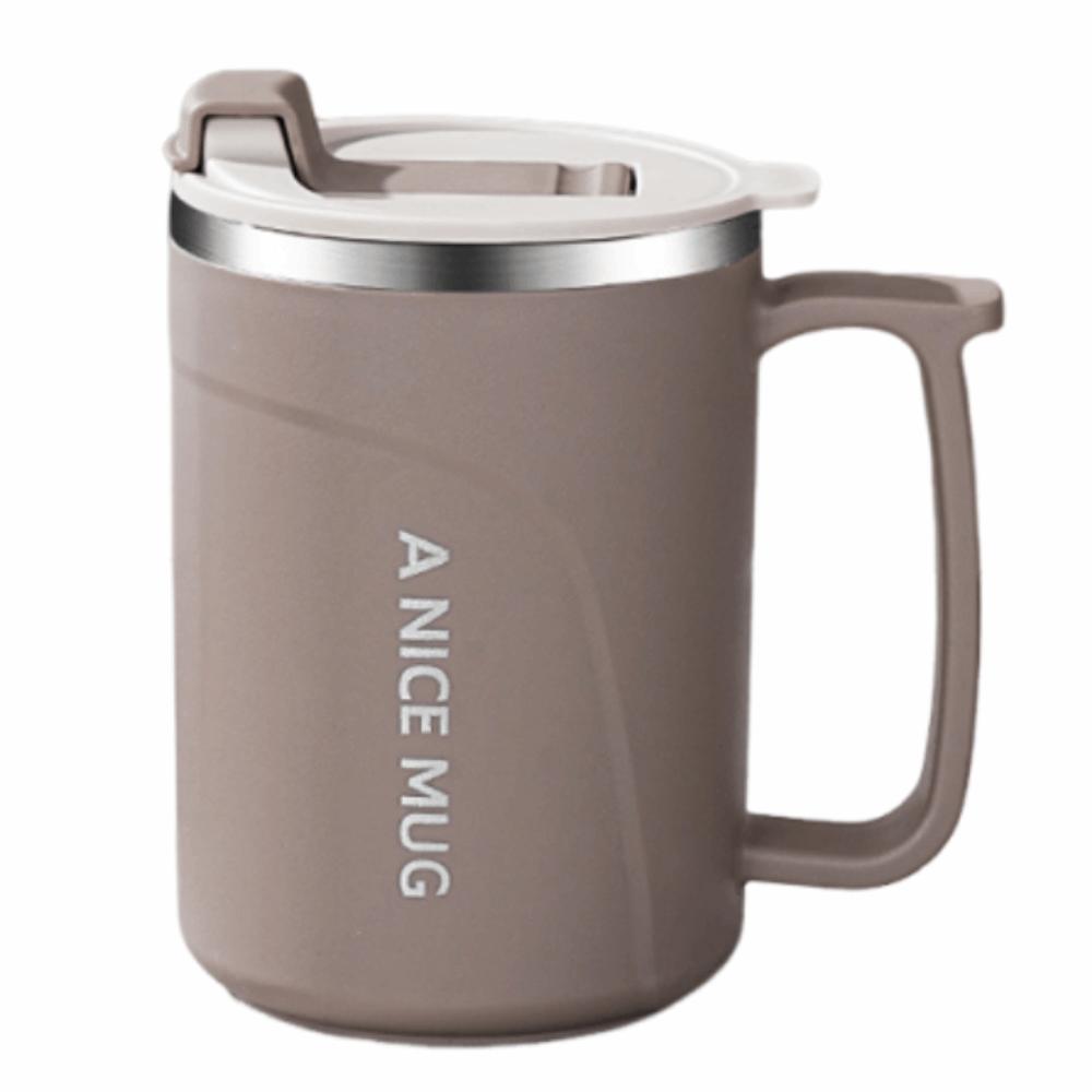 Stainless Steel Insulated Coffee Cup 500ml Thermos Cup Durable Milk Coffee Mug  Student
