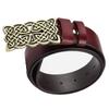 Fashion Women Belt Retro Celtic Knot Design Metal Pin Buckle Genuine Cowskin Leather Waistband Decorative Lady Gifts