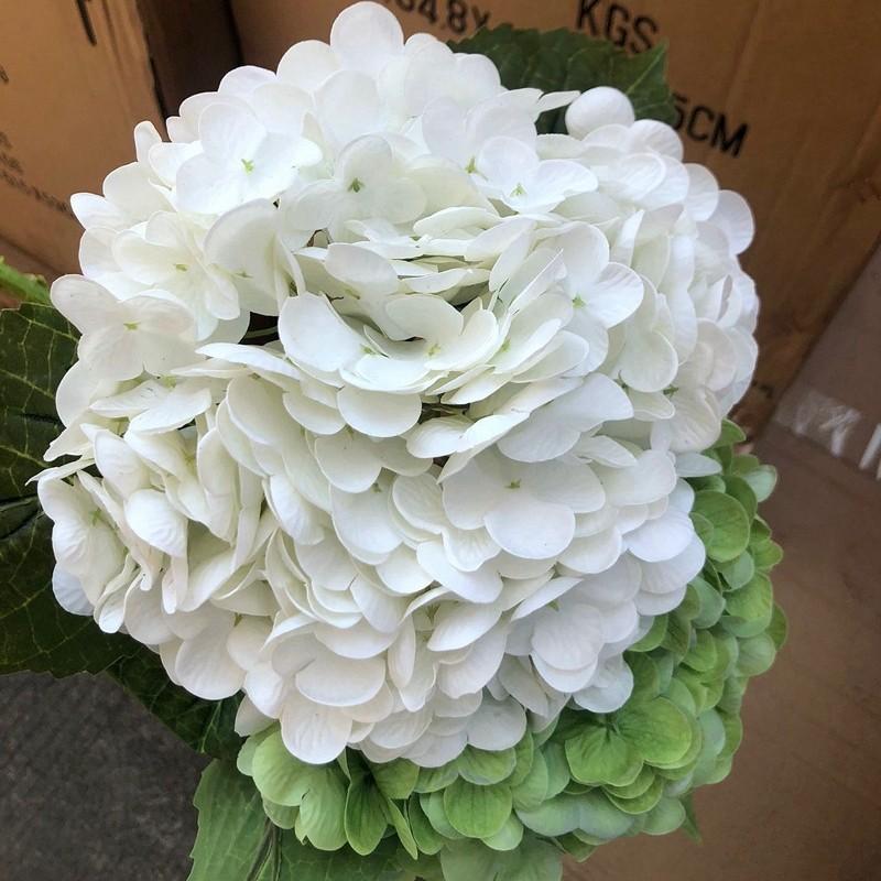 Moisturizing large hydrangea hotel decoration flower arrangement wedding arrangement fake flower wholesale film hydrangea белый