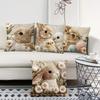Vikama Easter Embroidered Bunny Pillow Cover Set Cozy Aesthetic Pillowcases For Bedside Couch Living Room Home Decoration