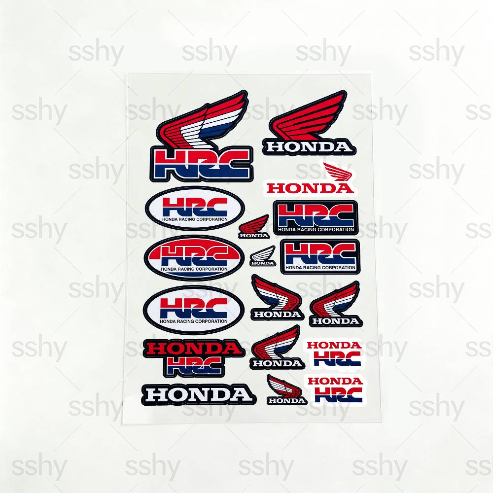 FOR HONDA HRC H WING Waterproof Reflective Motorbike Stickers Easy Peel Removable Decals for Motorcycle Car
