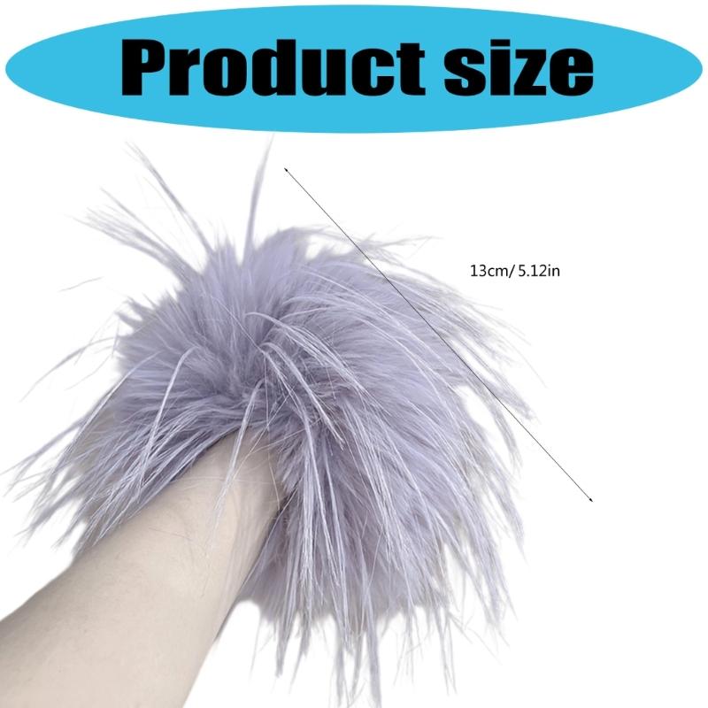 Feather Hair Ties With Flexible Cores Oversized Feather Hair Accessory Feather Cuffs Ideal For Busy Professionals