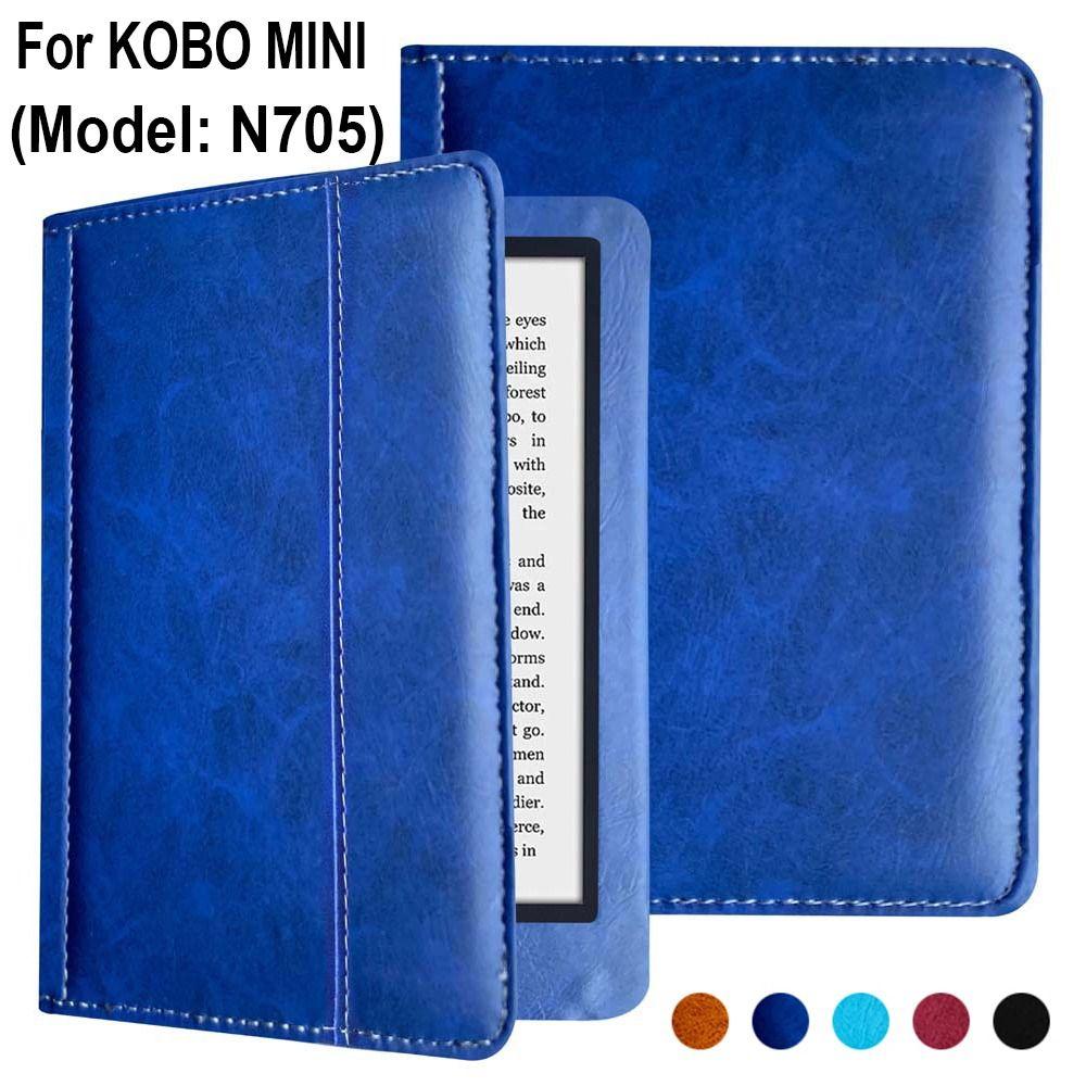 Colorful For Kobo Mini Smart Case 5 Inch eReader Cover Shockproof N705 Protective Shell Auto Wake/Sleep Flip Funda Full Coverage