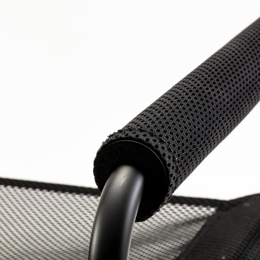 Snow Peak FD Chair Wide Folding Mesh FD for Outdoor Camping Chair, Black, LV-077M-BK,